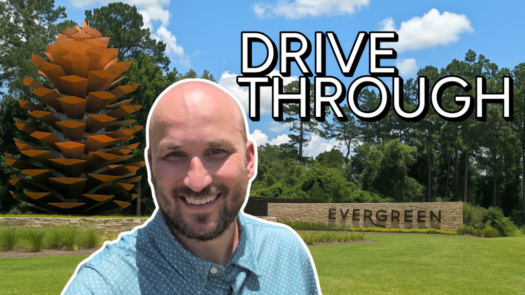 evergreen community drive through and walk through new homes for sale in conroe texas